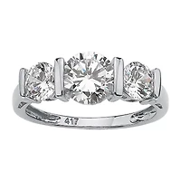 DiamonArt® Womens / CT. T.W. White Cubic Zirconia 10K Gold Round Engagement Ring