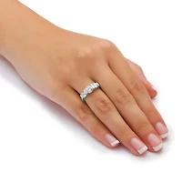 DiamonArt® Womens / CT. T.W. White Cubic Zirconia 10K Gold Round Engagement Ring
