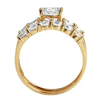 DiamonArt® Womens 2 /2 CT. T.W. White Cubic Zirconia 18K Gold Over Silver Round Bridal Set