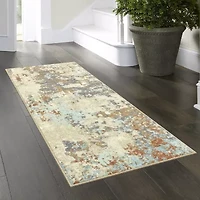 Maples Abstract Stone Rectangular Indoor Runner