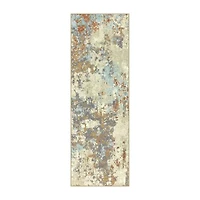 Maples Abstract Stone Rectangular Indoor Runner