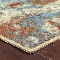 Maples Abstract Stone Rectangular Indoor Runner