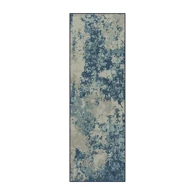 Maples Abstract Stone Rectangular Indoor Runner