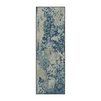 Maples Abstract Stone Rectangular Indoor Runner