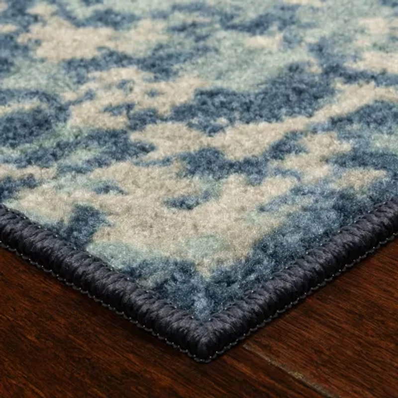 Maples Abstract Stone Rectangular Indoor Runner