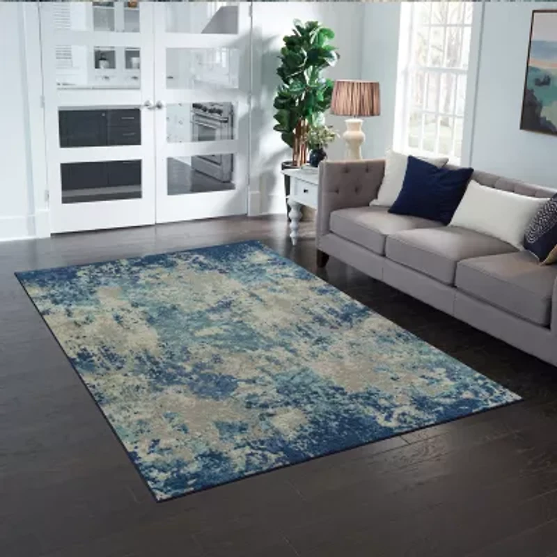 Maples Abstract Stone 5'X7' Rectangular Indoor Area Rug