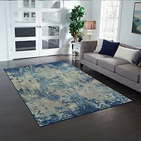 Maples Abstract Stone 5'X7' Rectangular Indoor Area Rug