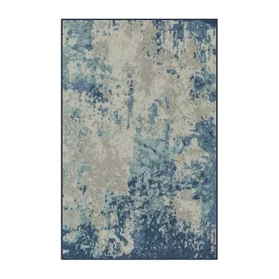Maples Abstract Stone Rectangular Indoor Accent Rug