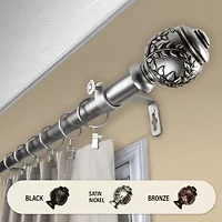 Rod Desyne Colette 1 Adjustable Curtain