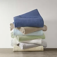 Madison Park Freshspun Basketweave 100% Cotton Blanket