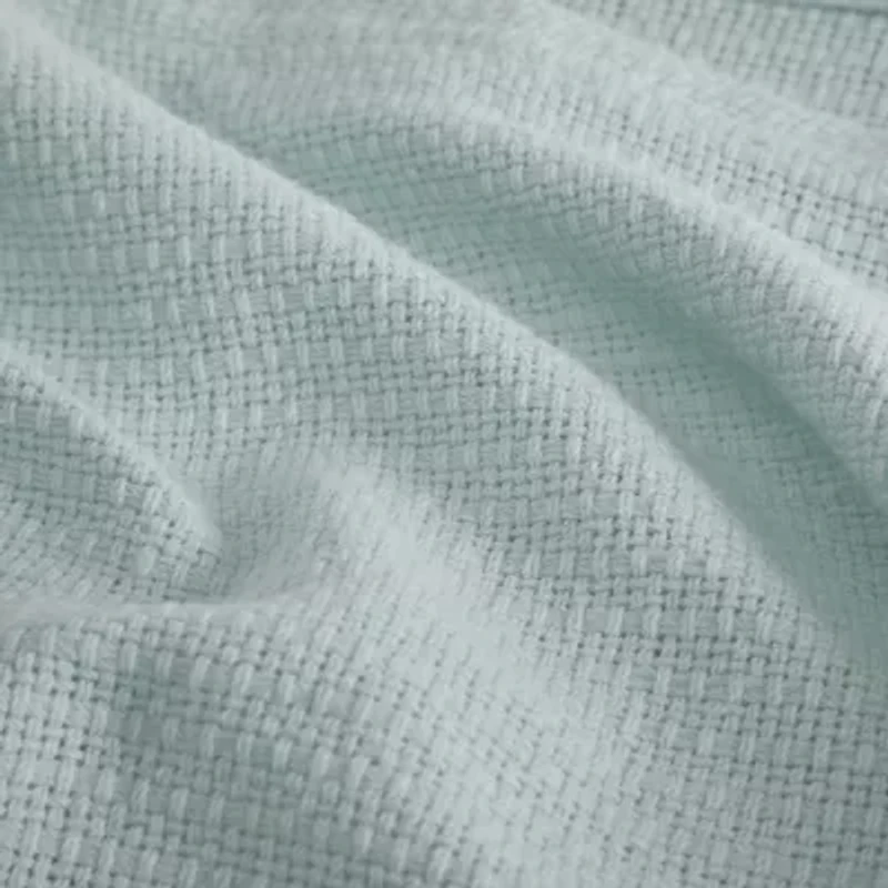 Madison Park Freshspun Basketweave 100% Cotton Blanket