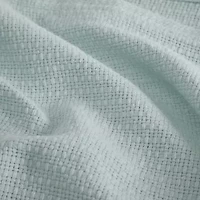 Madison Park Freshspun Basketweave 100% Cotton Blanket