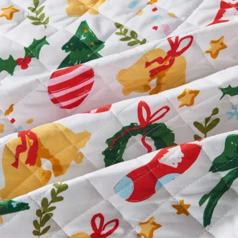 Linery Cheerful Holiday Quilt Set