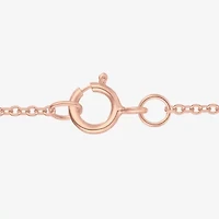 Womens Genuine Red Garnet 14K Rose Gold Over Silver 18 Inch Pendant Necklace