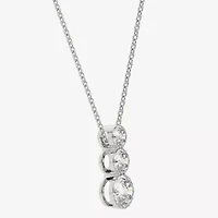 Floating Diamonds (F / Vs2) Womens CT. T.W. Lab Grown White Diamond 14K White Gold Round 18 Inch Pendant Necklace