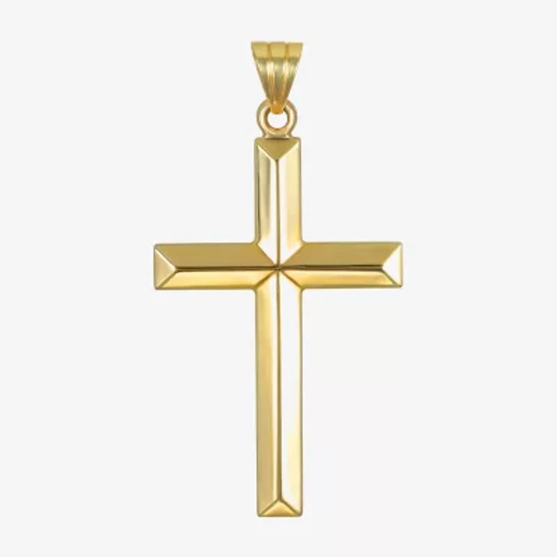 Mens 10K Gold Cross Pendant