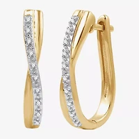 Yes, Please! Womens 1/10 CT. T.W. Natural White Diamond 14K Gold Over Silver 2 Pair Earring Set