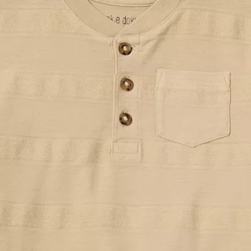 Okie Dokie Toddler & Little Boys Henley Neck Short Sleeve T-Shirt