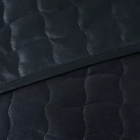 Linery Box-Stitched Dual-Side Velvet Quilt Set