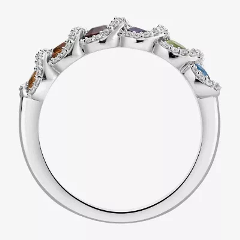 Marvel Fine Jewelry Womens 1/5 CT. Genuine Sterling Silver Round Band