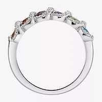 Marvel Fine Jewelry Womens 1/5 CT. Genuine Sterling Silver Round Band