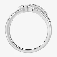 Disney Jewels Collection Womens 1/6 CT. T.W. Natural White Diamond Sterling Silver Mickey and Friends Mouse Clubhouse Crossover Band