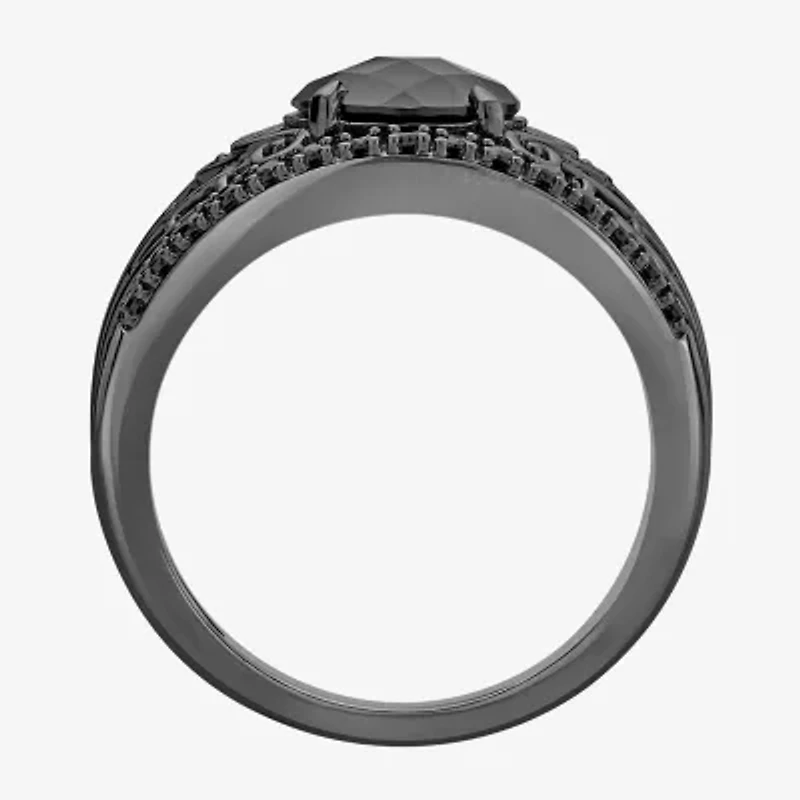 Disney Jewels Collection Womens 1/4 CT. T.W. Genuine Black Onyx Sterling Silver Nightmare Before Christmas Cocktail Ring