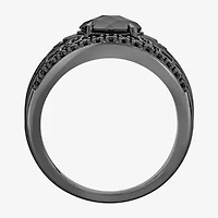 Disney Jewels Collection Womens 1/4 CT. T.W. Genuine Black Onyx Sterling Silver Nightmare Before Christmas Cocktail Ring