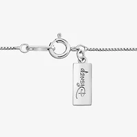 Enchanted Disney Fine Jewelry Womens 1/10 CT. T.W. Lab Created White Opal Sterling Silver 18 Inch Pendant Necklace
