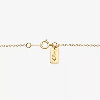 Enchanted Disney Fine Jewelry Womens 1/10 CT. T.W. Natural White Diamond 14K Gold Over Silver 18 Inch Pendant Necklace