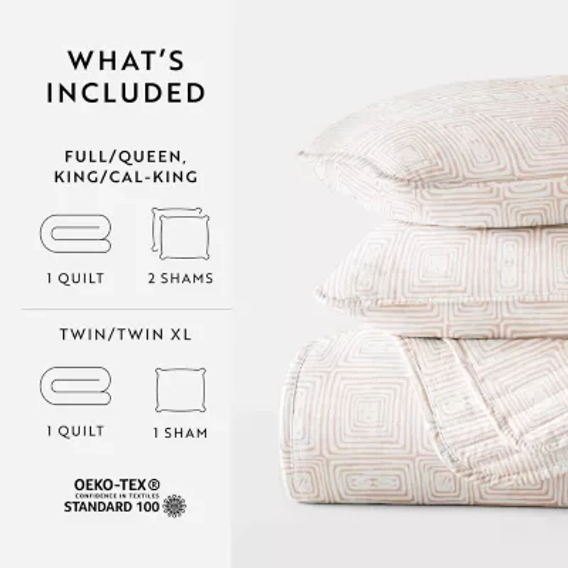 3 Piece All Season Lightweight Pattern Quilt Set