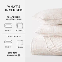 3 Piece All Season Lightweight Pattern Quilt Set