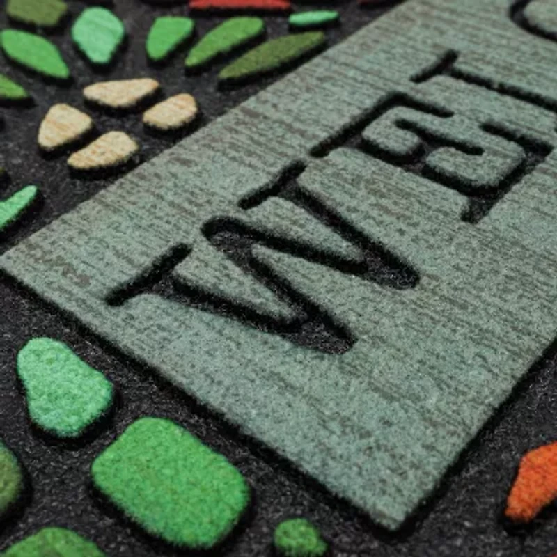 Mohawk Home Recycled Rubber Floret Outdoor Rectangular Doormat