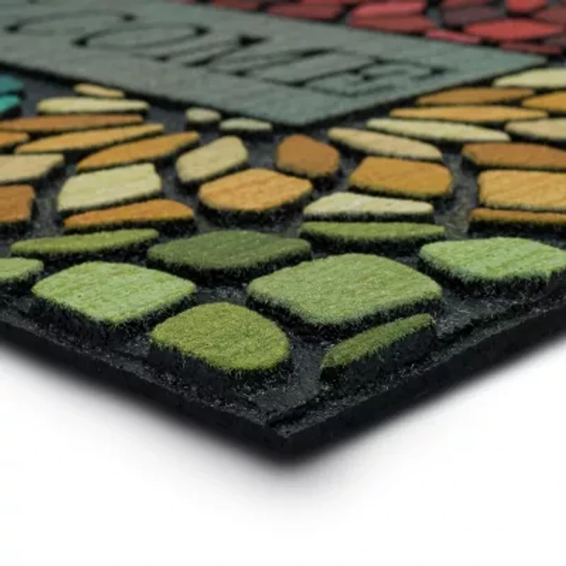 Mohawk Home Recycled Rubber Floret Outdoor Rectangular Doormat