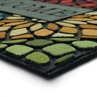 Mohawk Home Recycled Rubber Floret Outdoor Rectangular Doormat