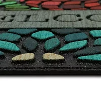 Mohawk Home Recycled Rubber Floret Outdoor Rectangular Doormat