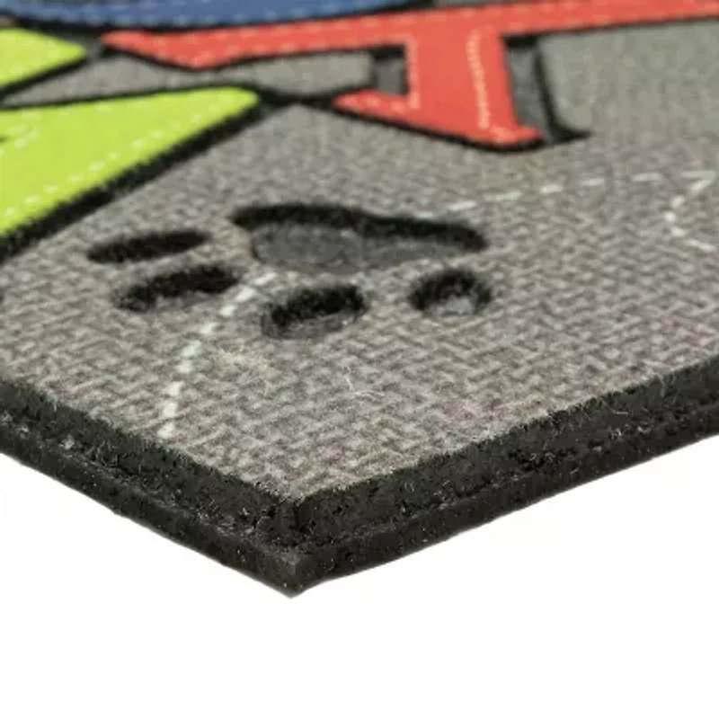 Mohawk Home Wipe Your Paws Recycled Rubber 18"X30" Rectangular Doormat