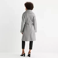 Worthington Womens Belted Heavyweight Coat