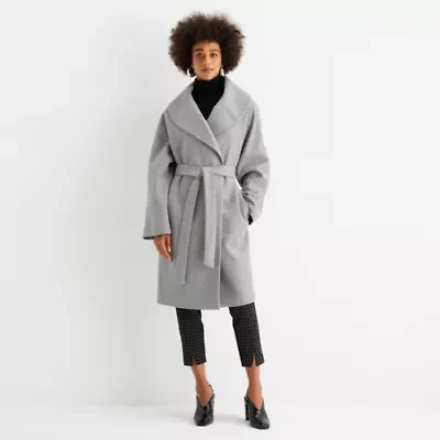 Worthington Womens Belted Heavyweight Coat