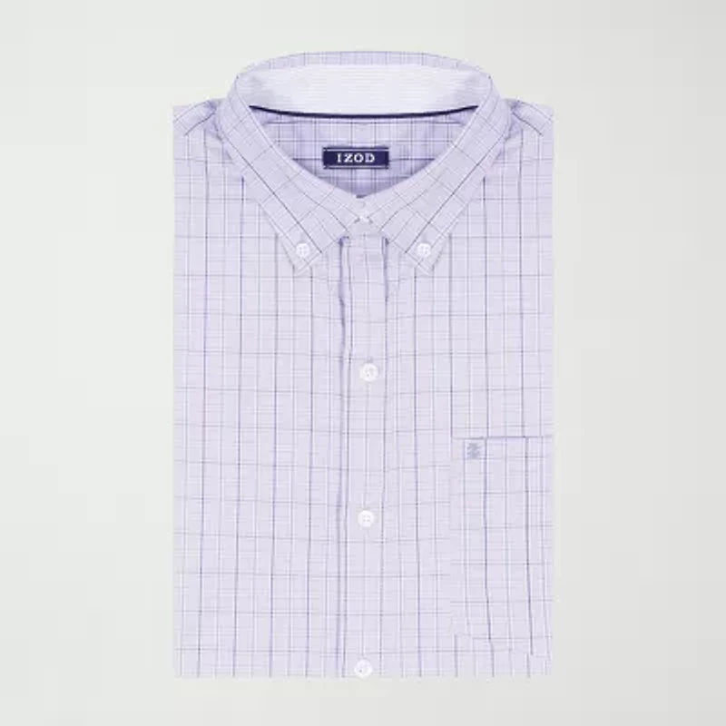 IZOD Performance Comfort Mens Long Sleeve Classic Fit Button-Down Shirt