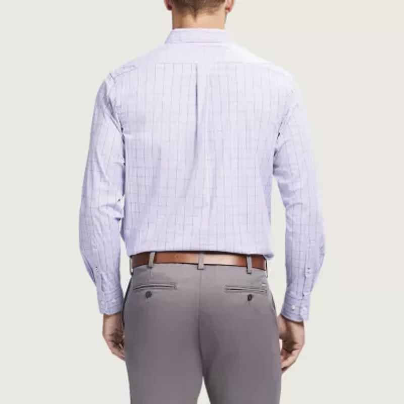 IZOD Performance Comfort Mens Long Sleeve Classic Fit Button-Down Shirt