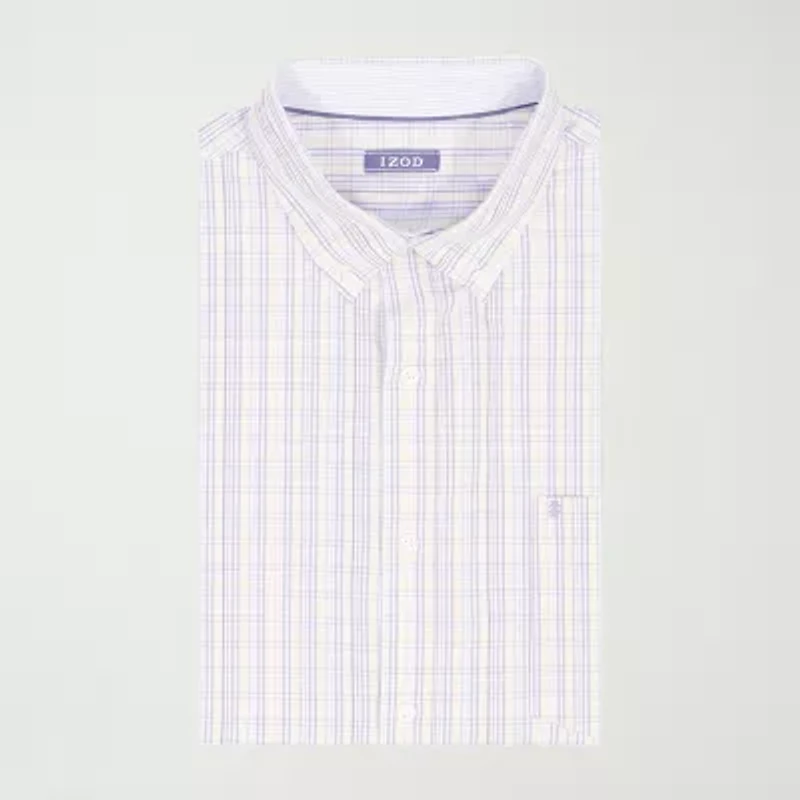 IZOD Performance Comfort Mens Long Sleeve Classic Fit Button-Down Shirt