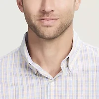 IZOD Performance Comfort Mens Long Sleeve Classic Fit Button-Down Shirt