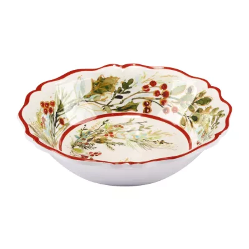 Certified International Christmas Gatherings 4-pc. Earthenware Ice Cream Bowl