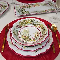 Certified International Christmas Gatherings 4-pc. Earthenware Ice Cream Bowl