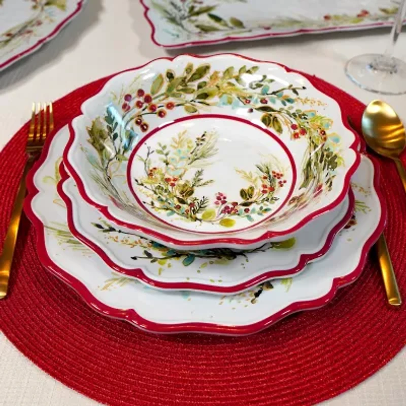 Certified International Christmas Gatherings 4-pc. Earthenware Ice Cream Bowl