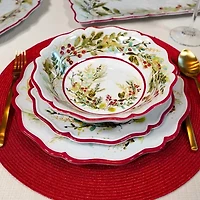 Certified International Christmas Gatherings 4-pc. Earthenware Ice Cream Bowl