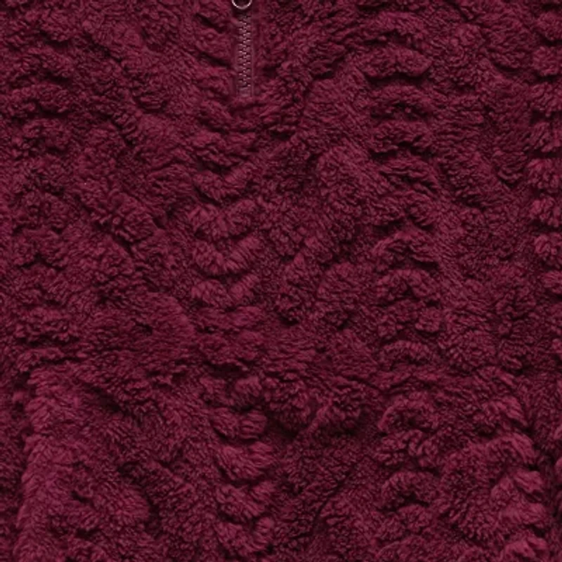 Thereabouts Fleece Little & Big Kid Girls Long Sleeve Casual Quarter-Zip Pullover