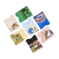 Bowser Little & Big Kid Boys Crew Neck Short Sleeve Regular Fit Super Mario Graphic T-Shirt