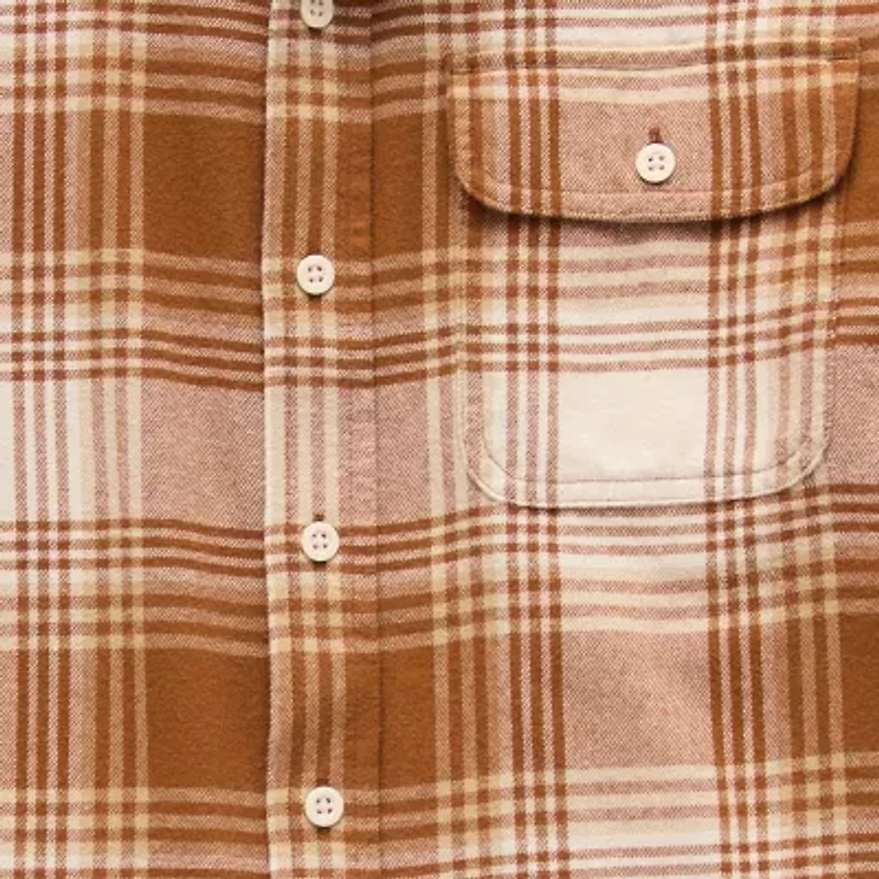 Thereabouts Little & Big Kid Boys Long Sleeve Regular Fit Flannel Shirt